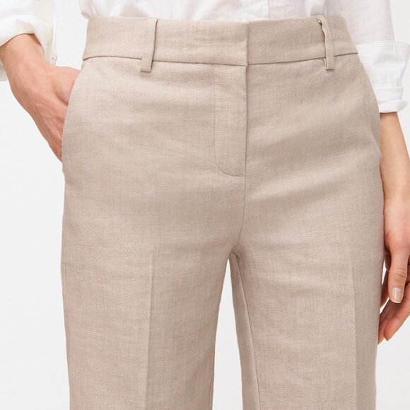 NWT Womens Size 10 10x26 J. Crew Peyton Crop Pant in Stretch Linen NEW - Picture 3 of 4